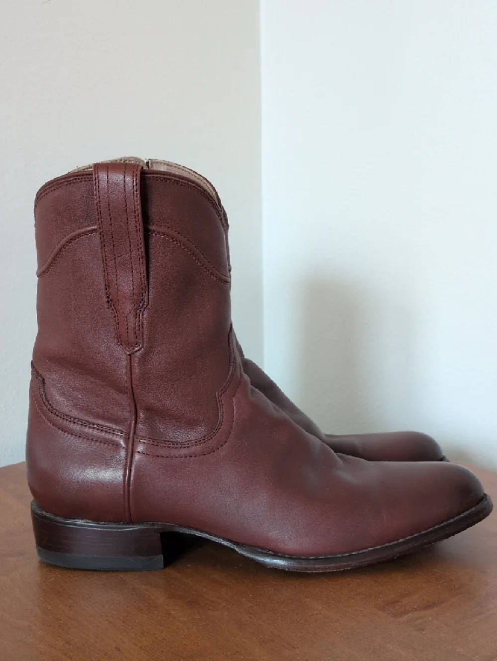 Tecovas "the Dean" Men's Brown Leather Western Zip Boots - Picture 3 of 6